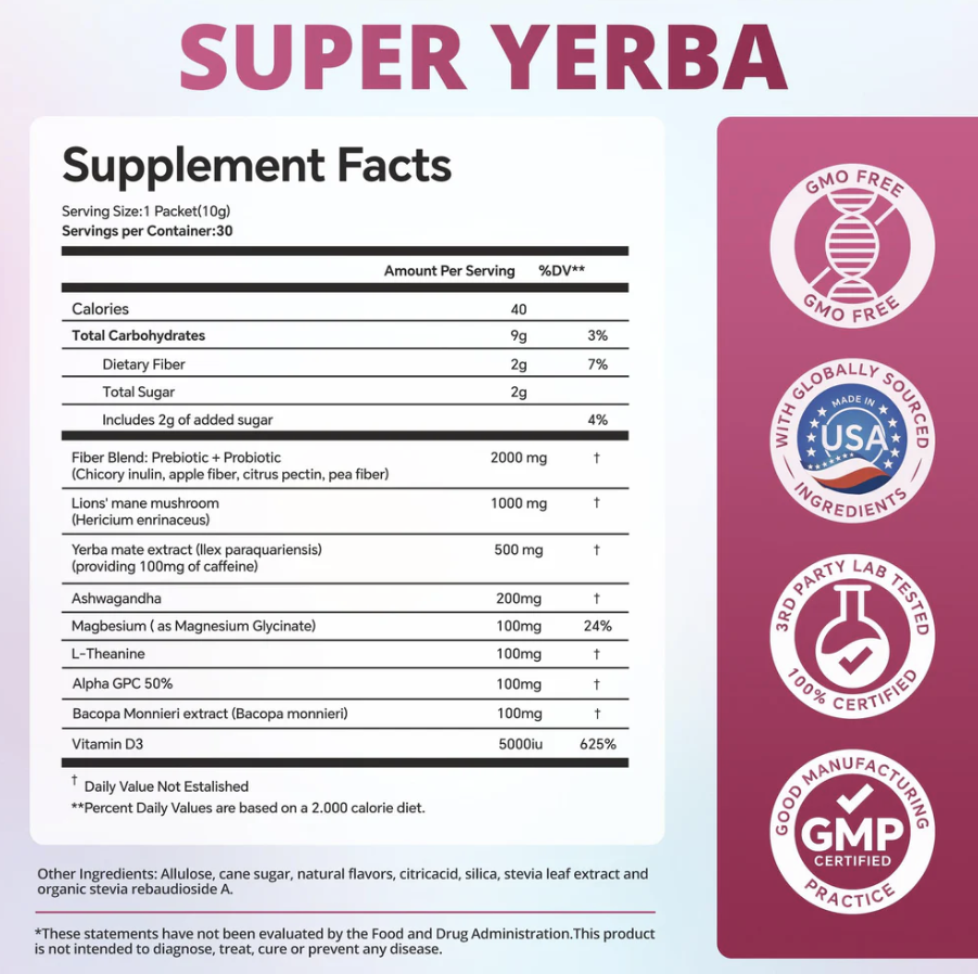 CoraLane™ Yerba Mate Instant Tea Powder