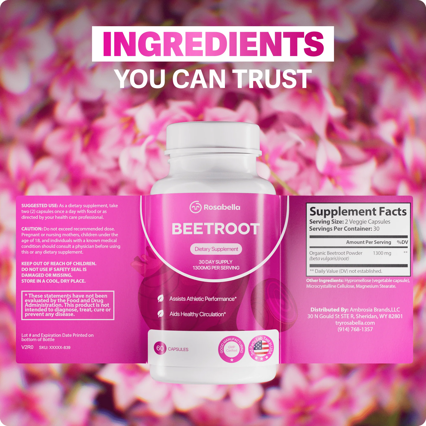 CoraLane™ Organic Beet Root Capsules