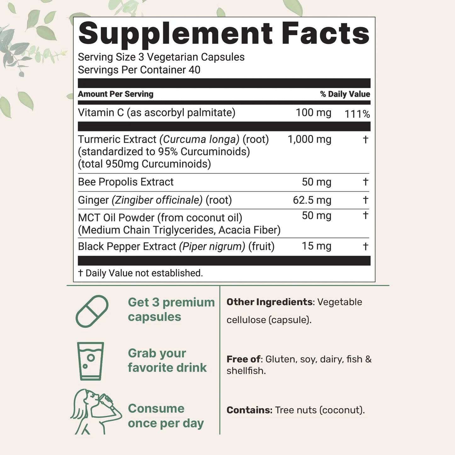 CoraLane™ 6-in-1 Turmeric Curcumin