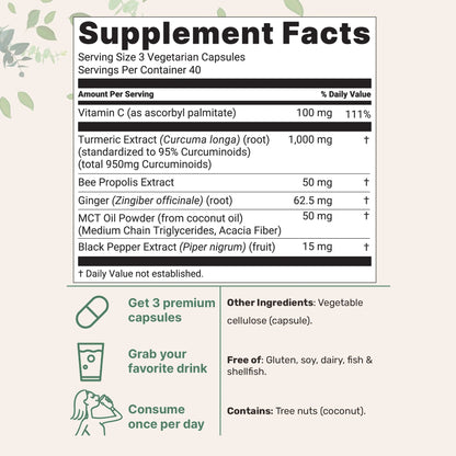 CoraLane™ 6-in-1 Turmeric Curcumin